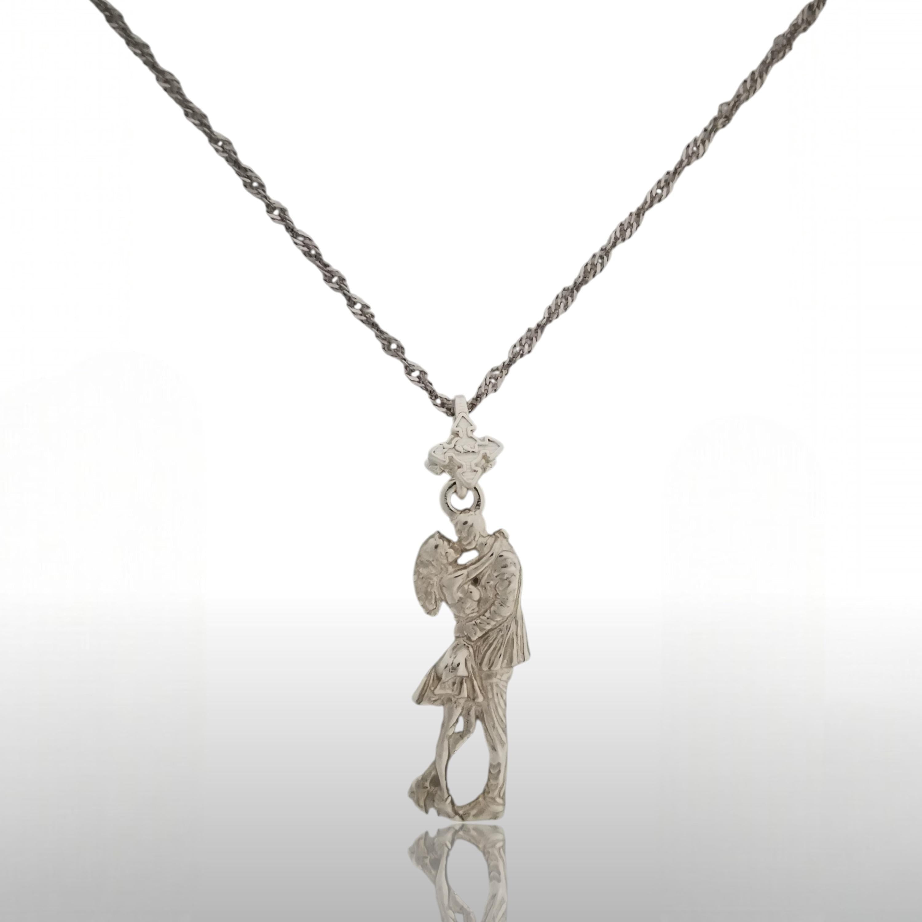 Танго – Унисекс спортен медальон в класическо сребро – Сребро 925 – Ръчно изработено спортно бижу – Идеален подарък за жена, фенка на тангото – SSJ