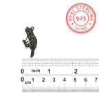 Скално катерене (Катерач) – Унисекс спортен медальон от сребро 925 с оксидирано покритие – Ръчно изработено спортно бижу – Идеален подарък за фен на катеренето – SSJ