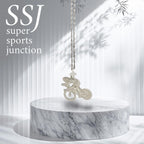 Колоездач – Велосипедист – Пистов състезател – Мъжки спортен медальон от сребро 925 – Ръчно изработено бижу за шосейно и пистово колоездене – SSJ