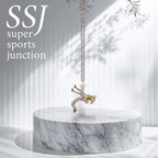 Борец – Мъжки спортен медальон за борба от сребро 925 с частично позлатено покритие – Ръчно изработено бижу талисман за спортисти, треньори и фенове на бойните изкуства – SSJ