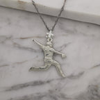 Бейзбол – Мъжки спортен медальон за бейзболист питчър от сребро 925 – Ръчно изработено бижу талисман – Идеален подарък за спортисти, треньори и фенове – SSJ