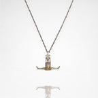 Гимнастик на халки – Мъжки спортен медальон от сребро 925 с частично позлатено покритие – Ръчно изработено бижу талисман за гимнастици и спортисти – Идеален подарък за спортист, треньор или фен – SSJ