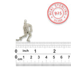 Хокеист (водене на шайба) – Мъжки спортен медальон от сребро 925 с класическо покритие – Ръчно изработено спортно бижу – Идеален подарък за мъж, фен на хокея – SSJ