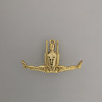 Гимнастик на халки – Мъжки спортен медальон от сребро 925 с позлатено покритие – Ръчно изработено бижу талисман за гимнастици и спортисти – Идеален подарък за спортист, треньор или фен – SSJ