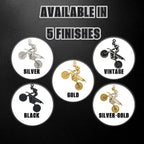 Мотокрос – Мъжки спортен медальон от сребро 925 с позлатено покритие – Ръчно изработено спортно бижу – Идеален подарък за мъж, фен на мотокроса – SSJ