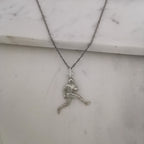 Сребърен мъжки медальон 925 американски футбол | Играч с топка