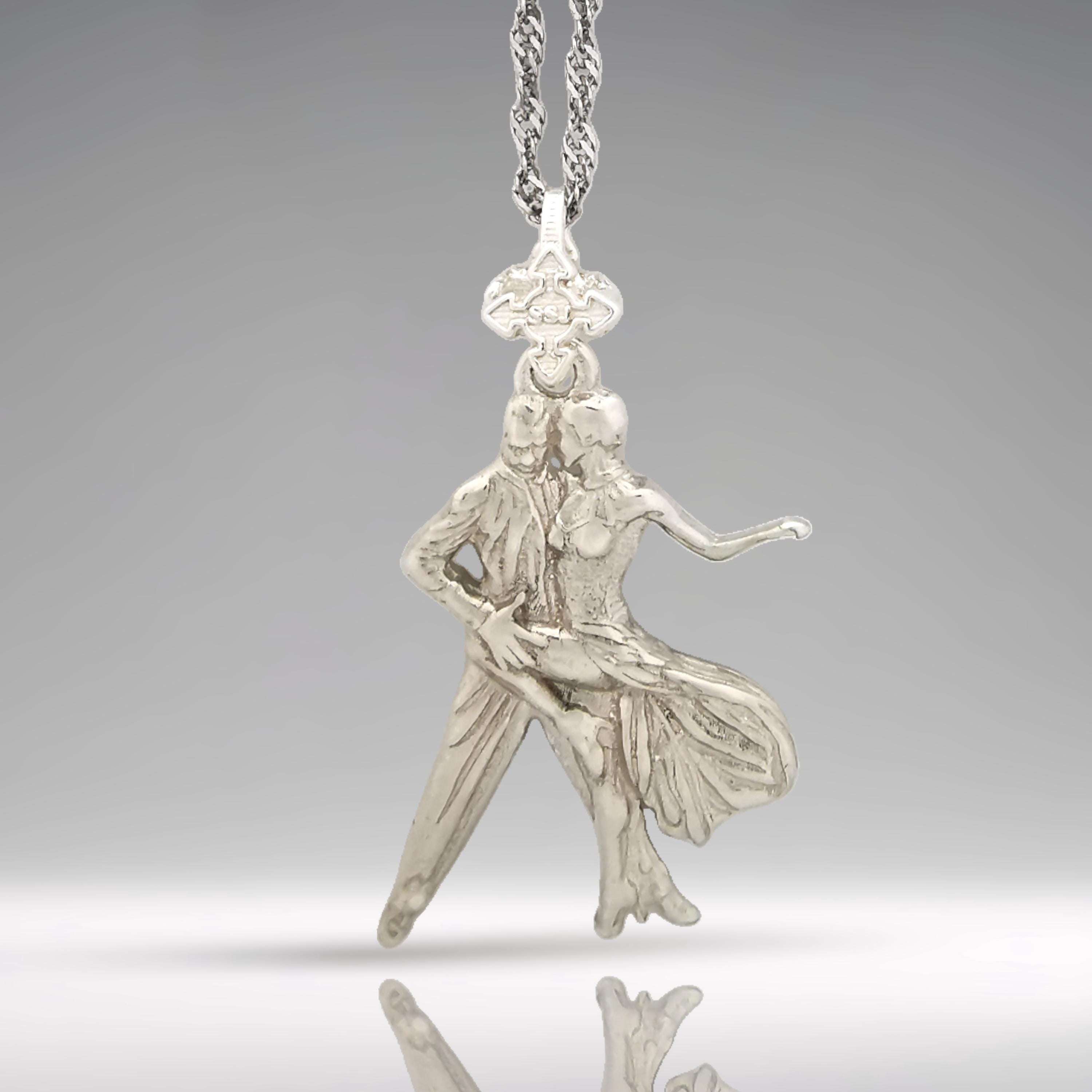 Tango Jewelry Pendant for Women Classic 925 Silver Gift Handcrafted Latin Dance Accessory for Dancers and Artistic Movement Lovers Necklace