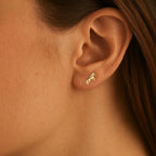 Кон – Дамски обеци с позлатено покритие – Сребро 925 – Ръчно изработени спортни бижута/талисмани конен спорт – Идеален подарък за жена – SSJ