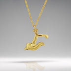 Gold-plated swimmer necklace handcrafted in solid 925 sterling silver — a bold and energetic pendant for men and teen boys who push their limits in the pool.

The design features a male swimmer mid-breaststroke, cutting through the water with discipline and drive. With dynamic lines and a strong silhouette, this piece honors the spirit of training, performance, and determination. Perfect for swim team members, coaches, or young athletes chasing goals.
