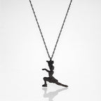 Фигурно пързаляне – Дамски спортен медальон от сребро 925 с оксидирано покритие – Ръчно изработено спортно бижу – Идеален подарък за жена, фенка на фигурното пързаляне – SSJ