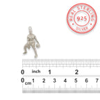 Баскетбол – Мъжки спортен медальон от сребро 925 – Ръчно изработено бижу талисман за баскетболисти и фенове – Идеален подарък за спортист, треньор или почитател – SSJ