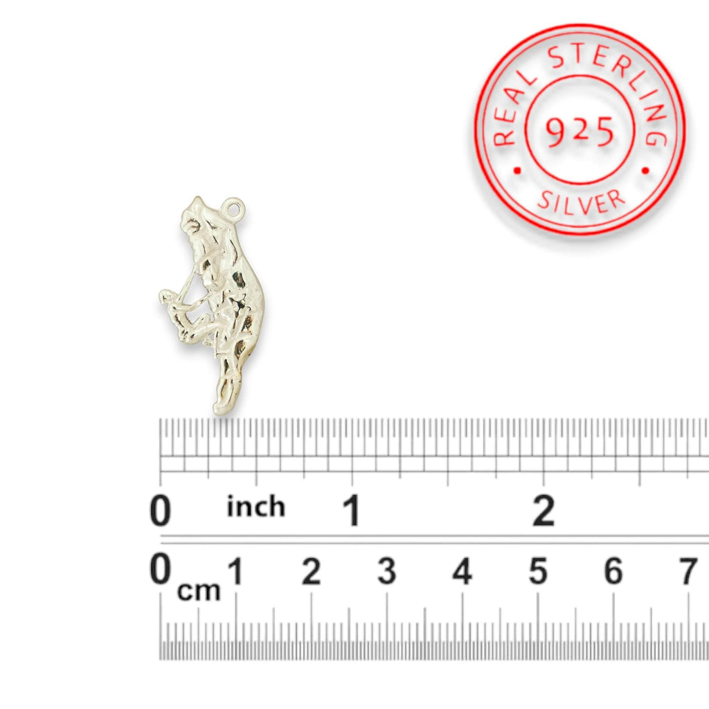 Скално катерене (Катерач) – Унисекс спортен медальон от сребро 925 в класическо сребро – Ръчно изработено спортно бижу – Идеален подарък за фен на катеренето – SSJ