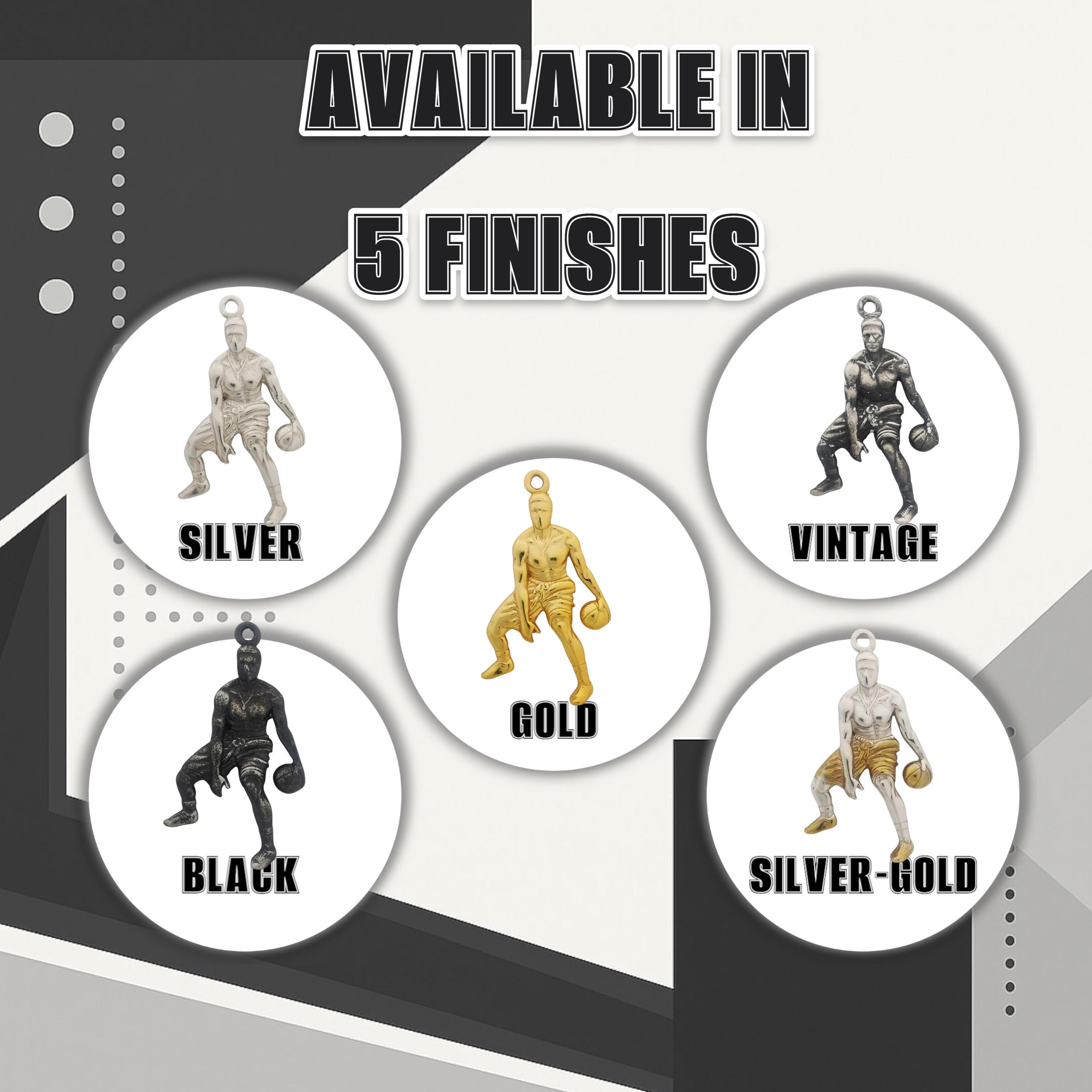 Баскетбол – Мъжки спортен медальон от сребро 925 с оксидирано черно покритие – Ръчно изработено бижу талисман за баскетболисти и фенове – Идеален подарък за спортист, треньор или почитател – SSJ