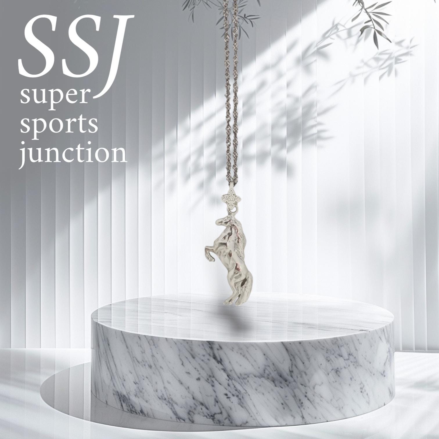 Кон – Мъжки спортен медальон – Класическо сребро 925 – Ръчно изработено бижу/талисман конен спорт – Идеален подарък – SSJ