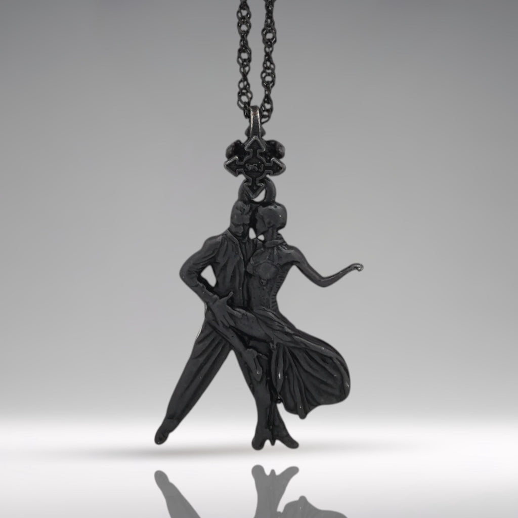 Спортни танци – Унисекс медальон с оксидирано покритие – Сребро 925 – Ръчно изработено спортно бижу – Идеален подарък – SSJ