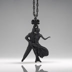 Спортни танци – Унисекс медальон с оксидирано покритие – Сребро 925 – Ръчно изработено спортно бижу – Идеален подарък – SSJ