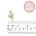 Скално катерене (Катерач) – Унисекс спортен медальон от сребро 925 с частично позлатено покритие – Ръчно изработено спортно бижу – Идеален подарък за фен на катеренето – SSJ