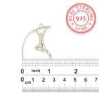 Овчарски скок – Мъжки спортен медальон от сребро 925 в класическо сребро – Ръчно изработено спортно бижу – Идеален подарък за мъж, фен на леката атлетика – SSJ