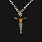 Сребърен мъжки медальон 925 гимнастика | Халки железен кръст